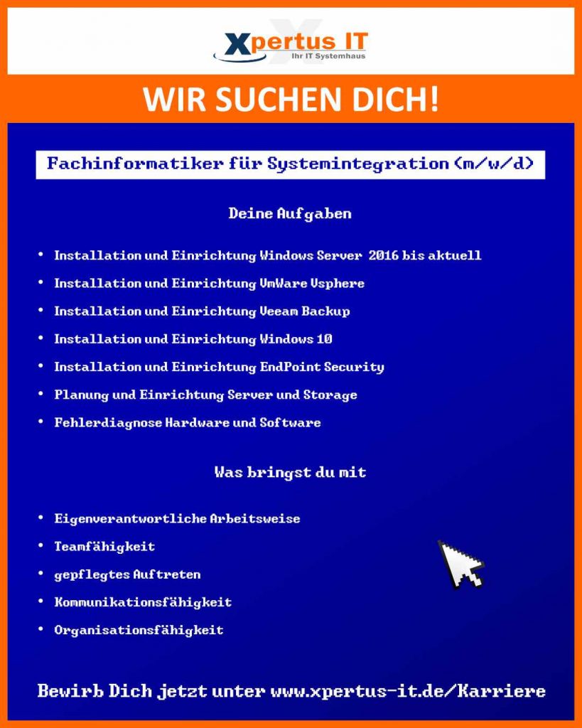 Informatiker für Systemintegration (m/w/d)