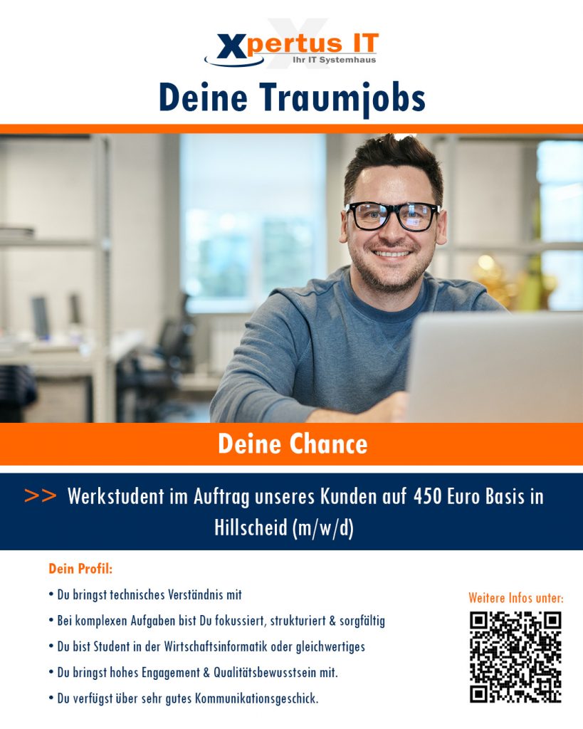 Deine Chance: Werkstudent (m/w/d)